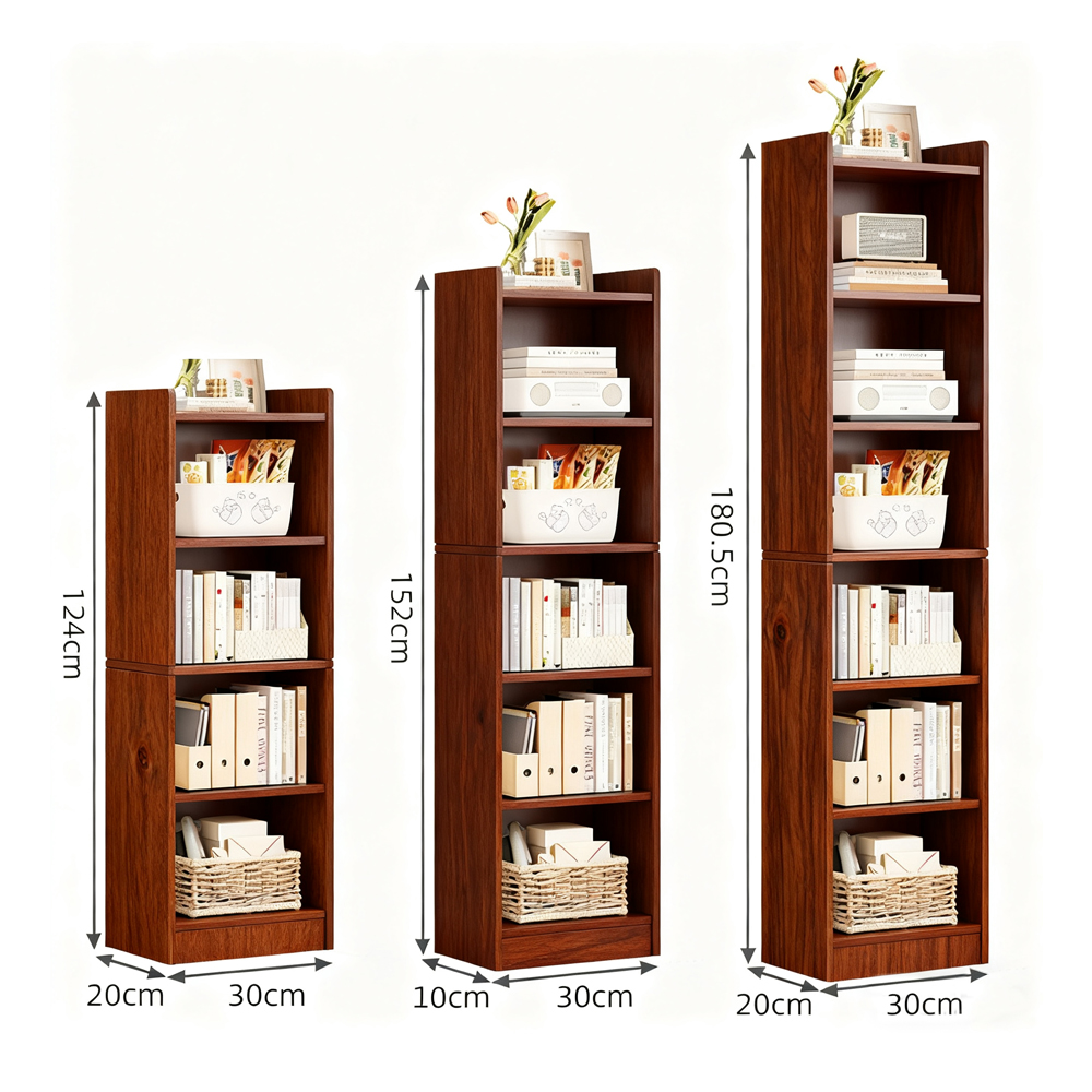 Floor-standing Bookshelf Multi-layer Living Room Display Cabinet Storage Bookcase