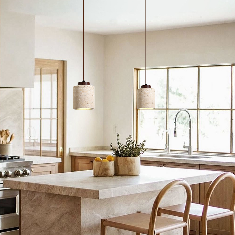 Wabi-sabi Wooden Patchwork Small Pendant Light for Dining Room Ambiance