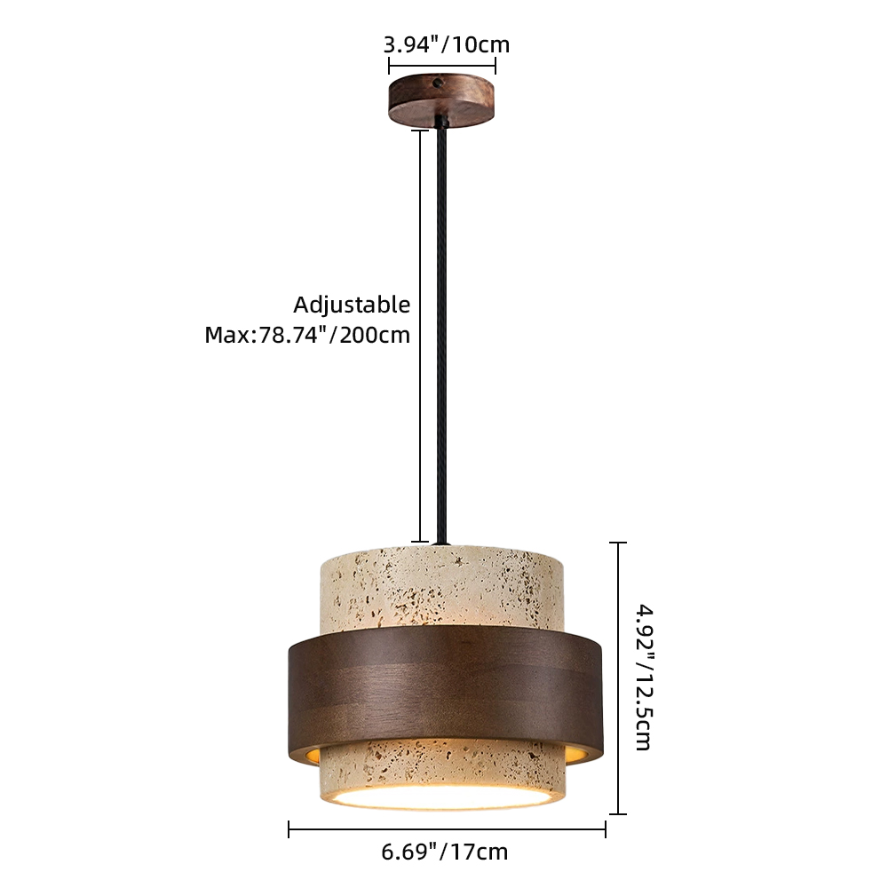 Wabi-sabi Wooden Patchwork Small Pendant Light for Dining Room Ambiance