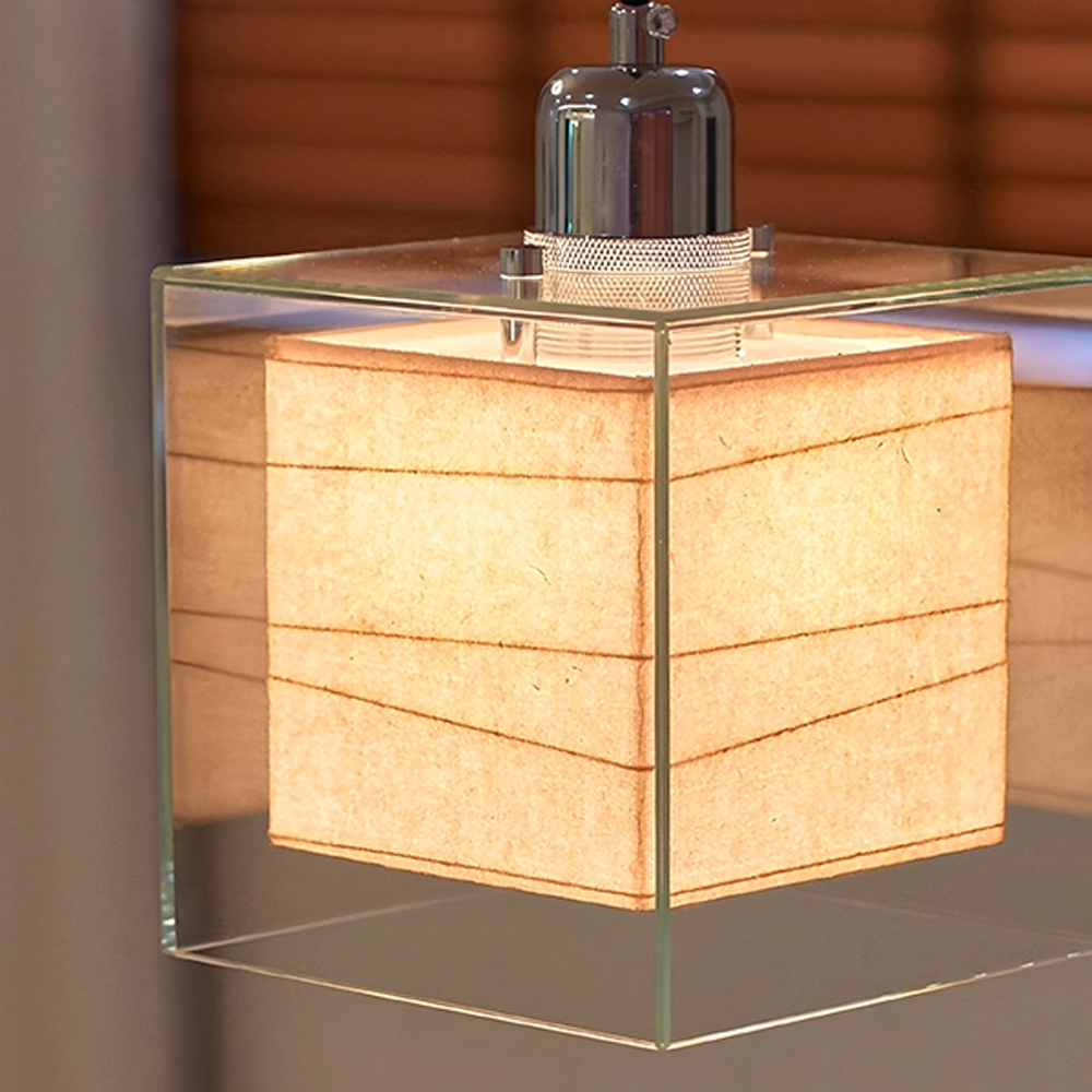 Nordic Transparent Glass Cube Mini Pendant Light