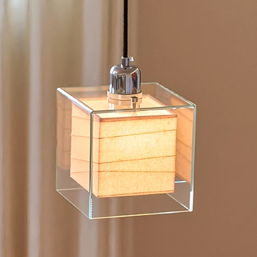 Nordic Transparent Glass Cube Mini Pendant Light