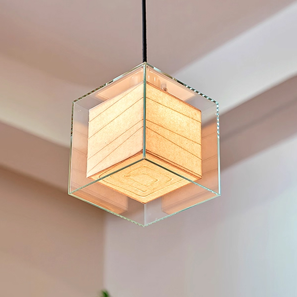 Nordic Transparent Glass Cube Mini Pendant Light