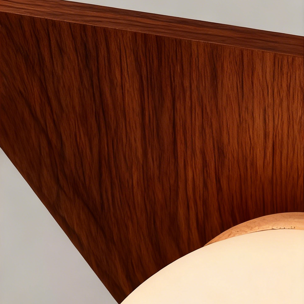 5 Head Nordic Walnut Wood Pendant Light  for Living Room