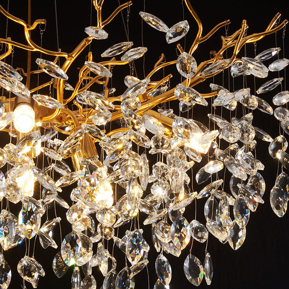 French Crystal Pendant Light Living Room Lamp