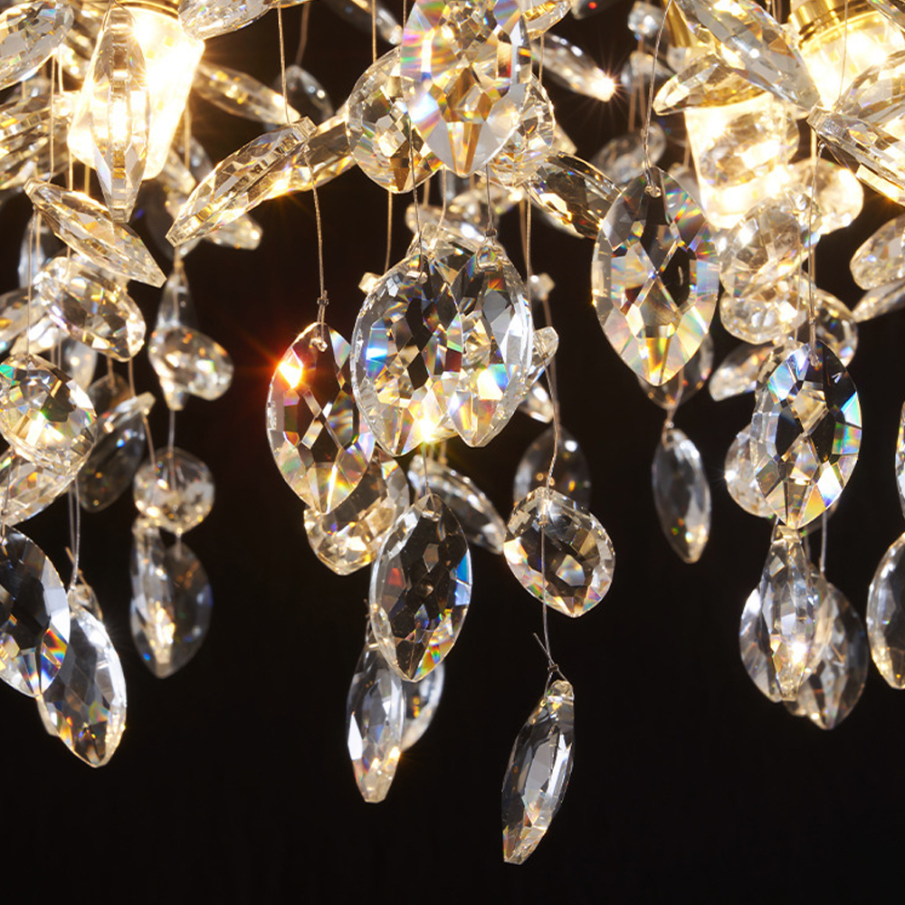 French Crystal Pendant Light Living Room Lamp