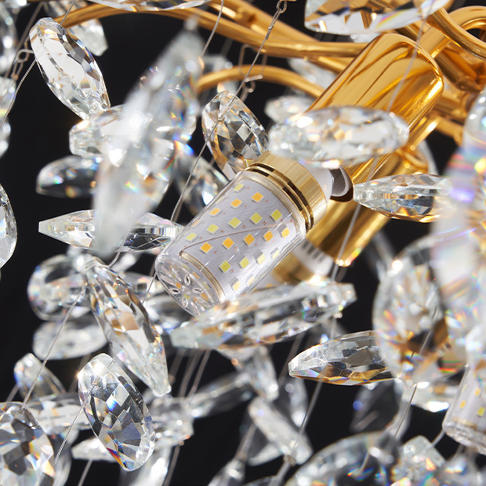 French Crystal Pendant Light Living Room Lamp