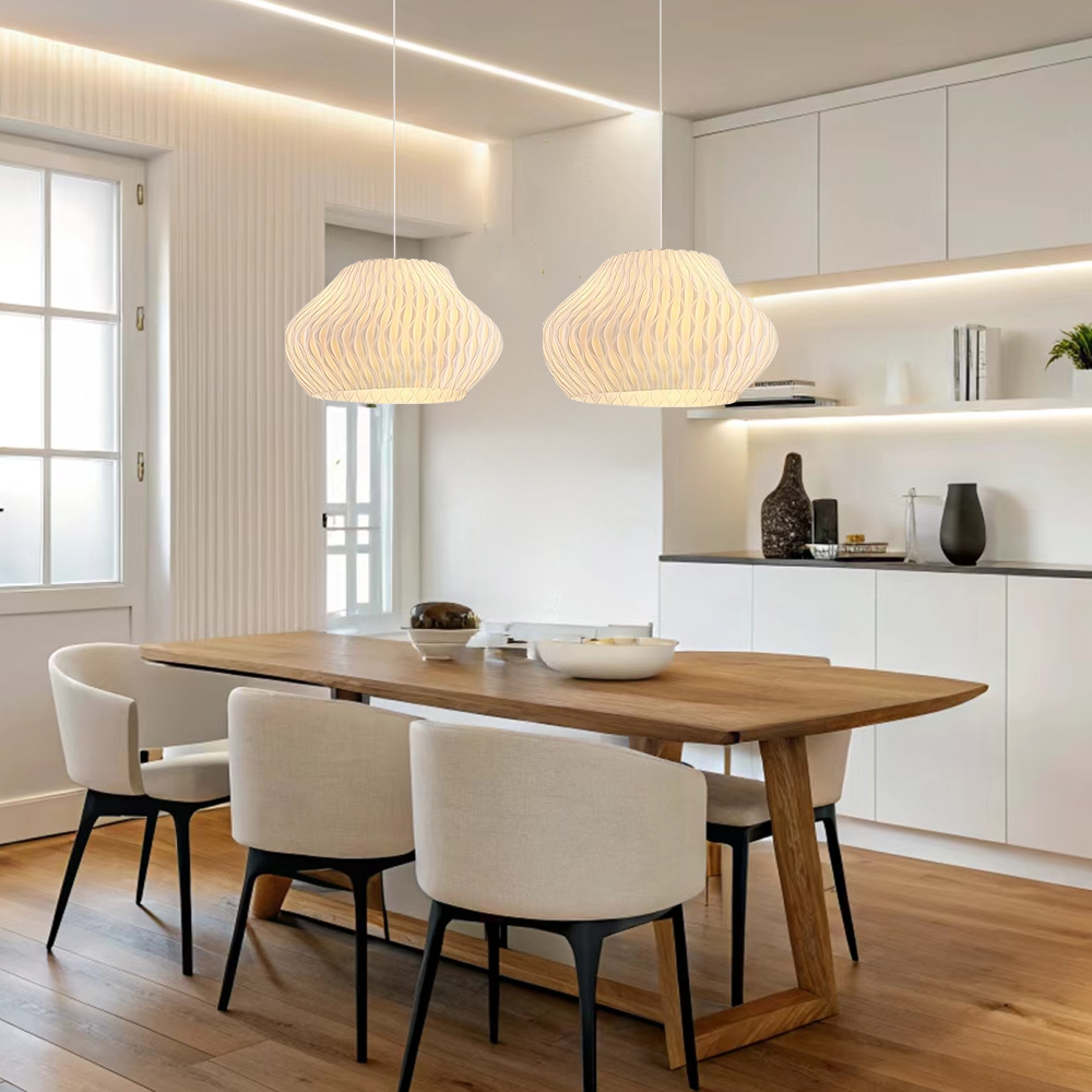Nordic style wave pendant lights are suitable for dining room