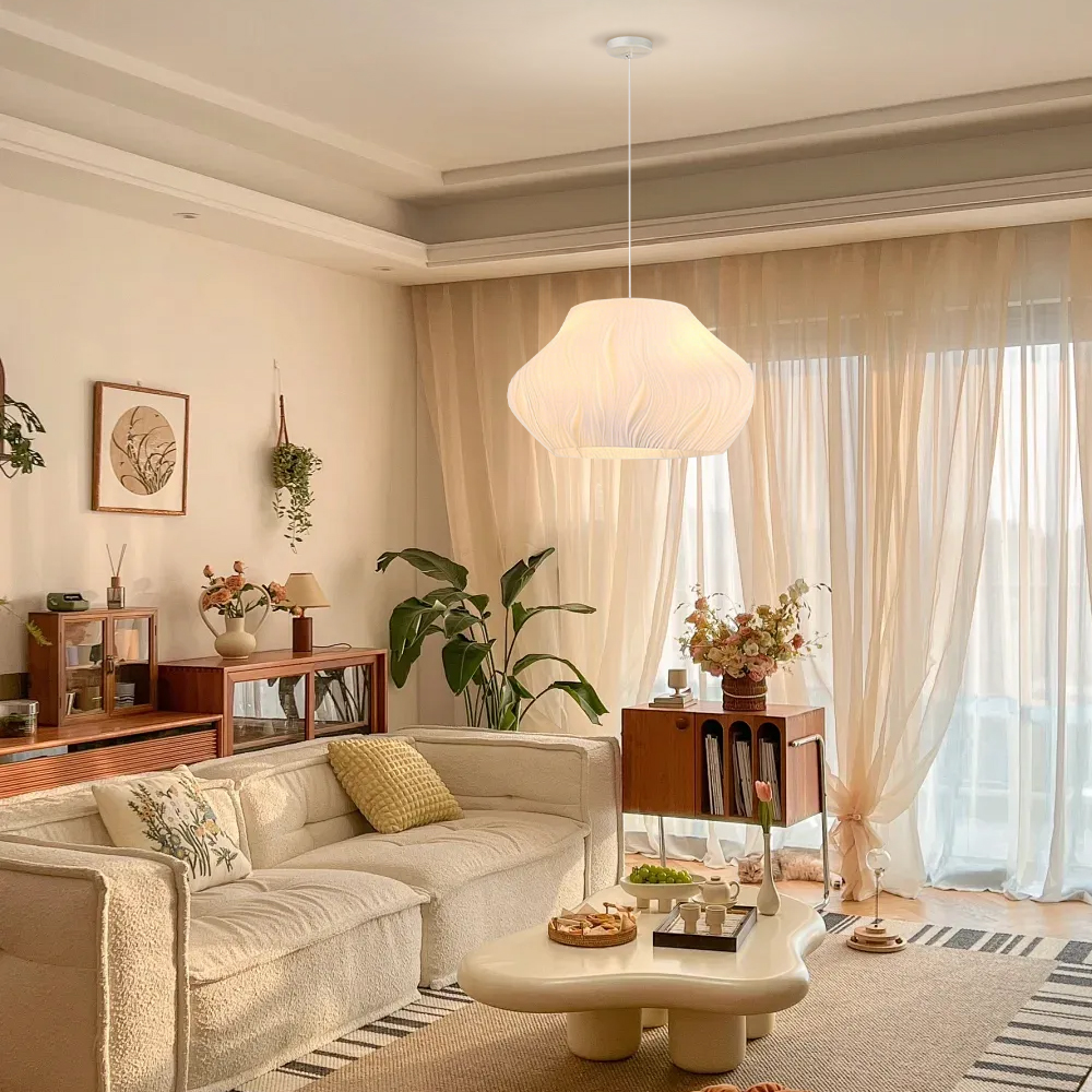 Nordic style wave pendant lights are suitable for dining room