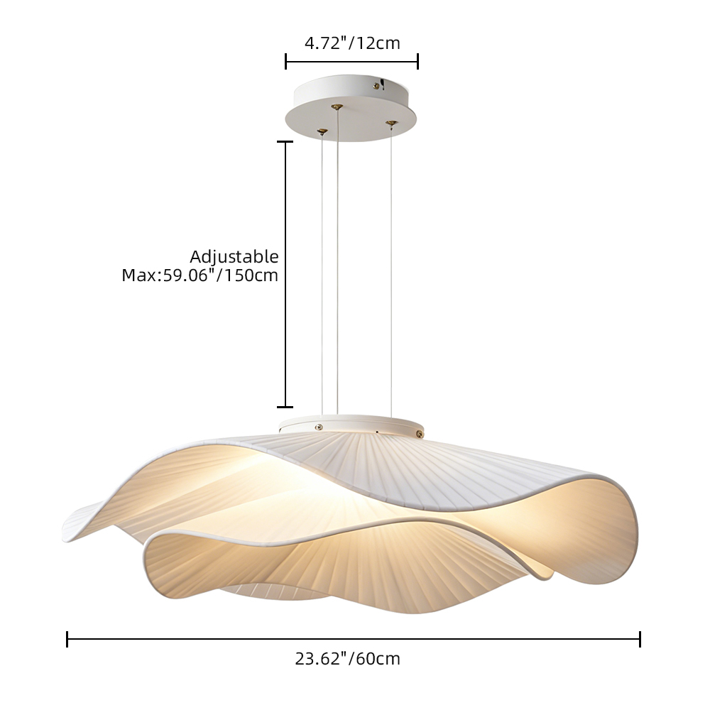 Modern French Style Double-layer Fabric Pendant Light for Dining Room