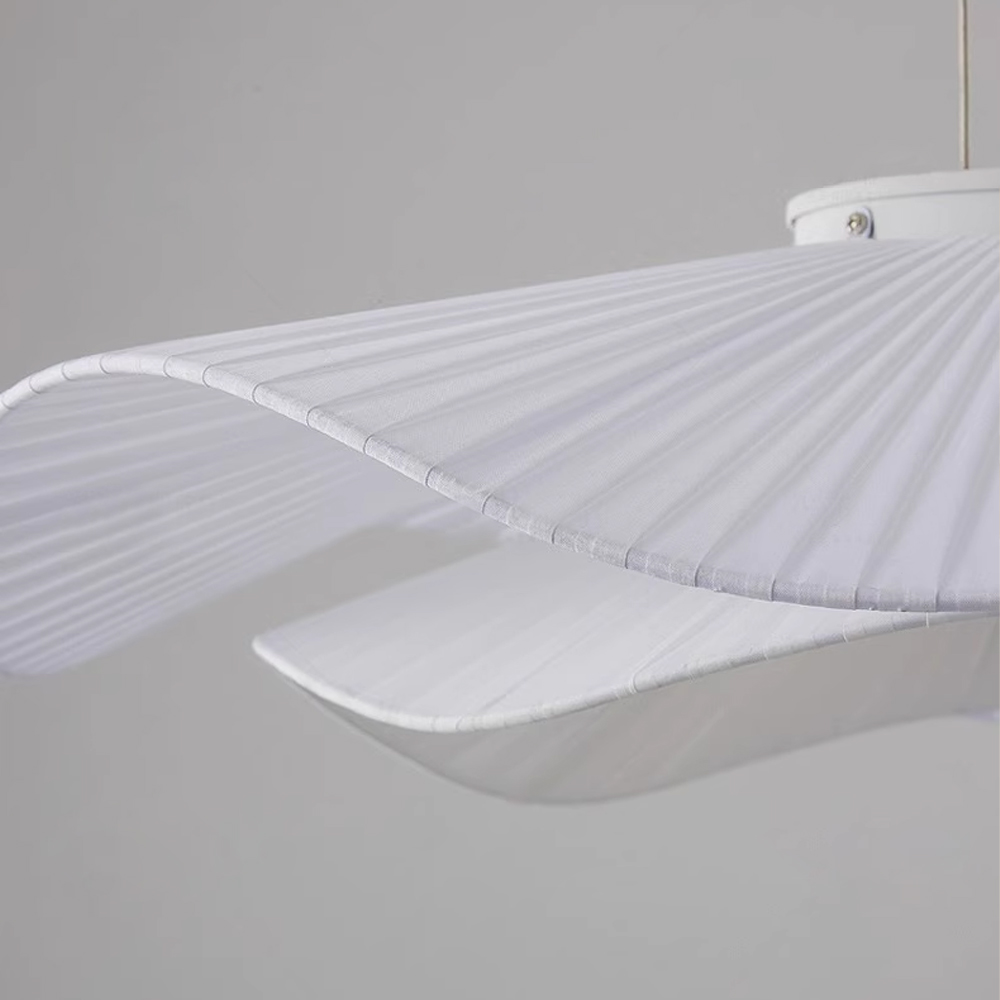 Modern French Style Double-layer Fabric Pendant Light for Dining Room