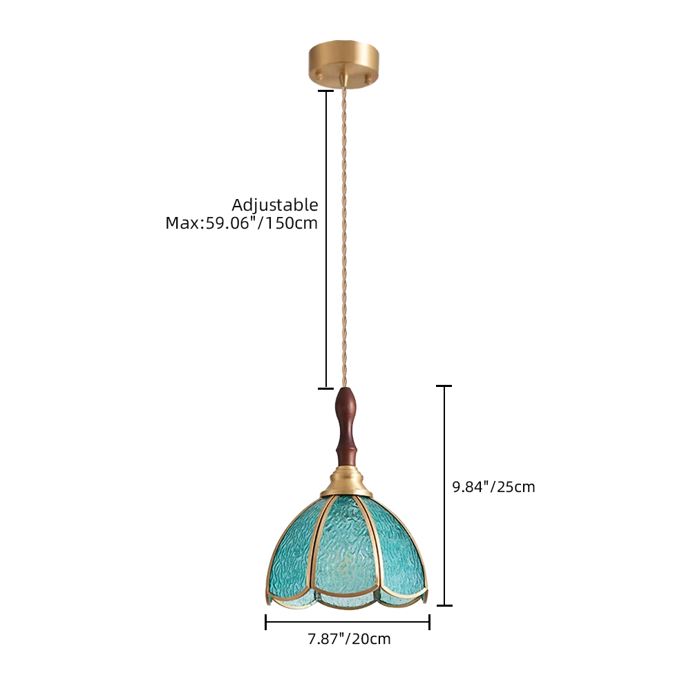 Colorful Glass Mini Pendant Light Retro Vintage Dining Table Lamp