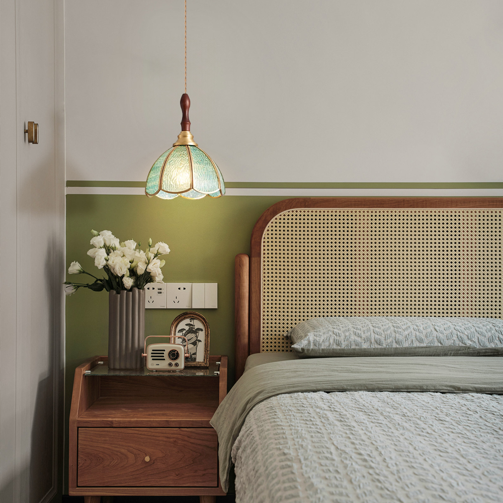 Colorful Glass Mini Pendant Light Retro Vintage Dining Table Lamp