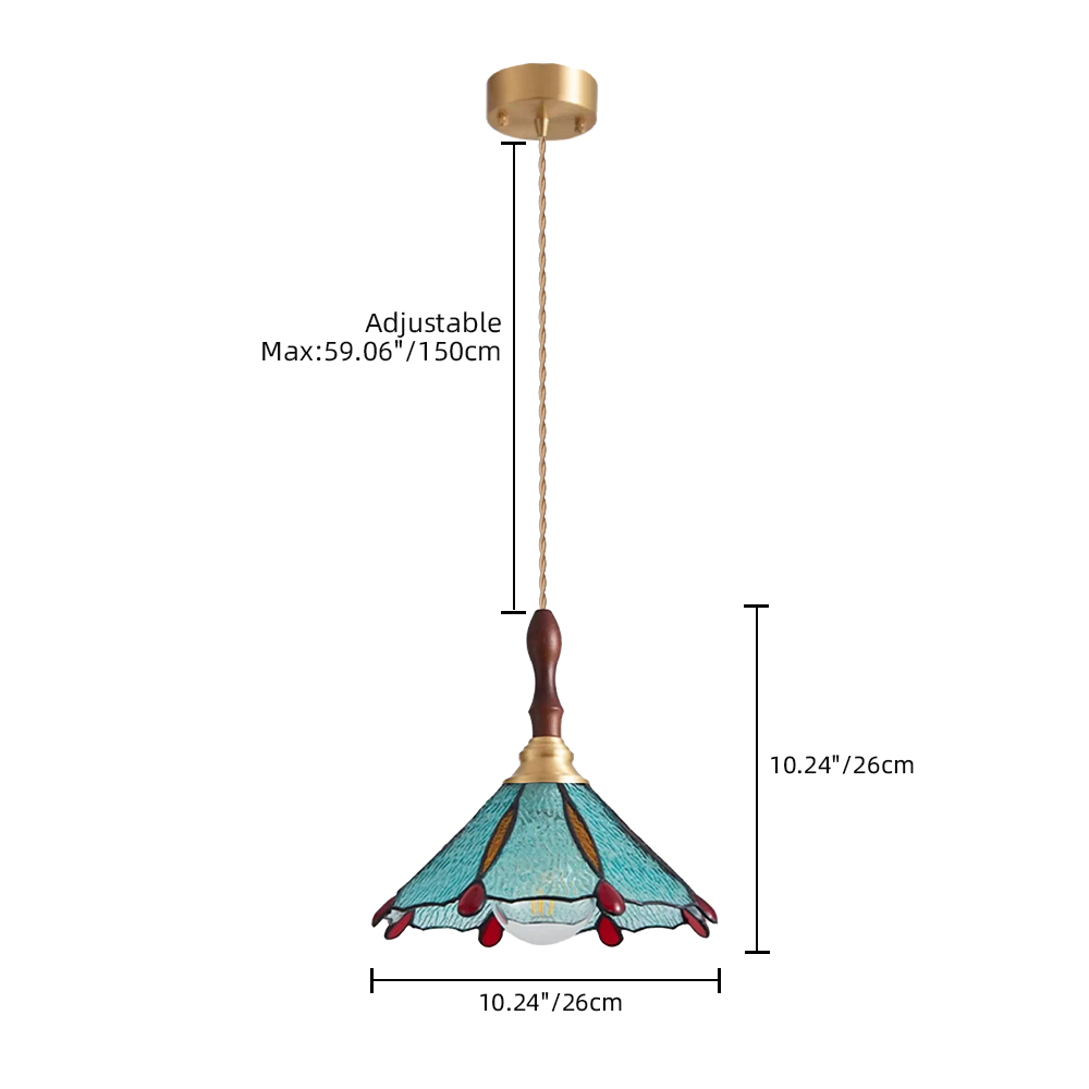 Colorful Glass Mini Pendant Light Retro Vintage Dining Table Lamp