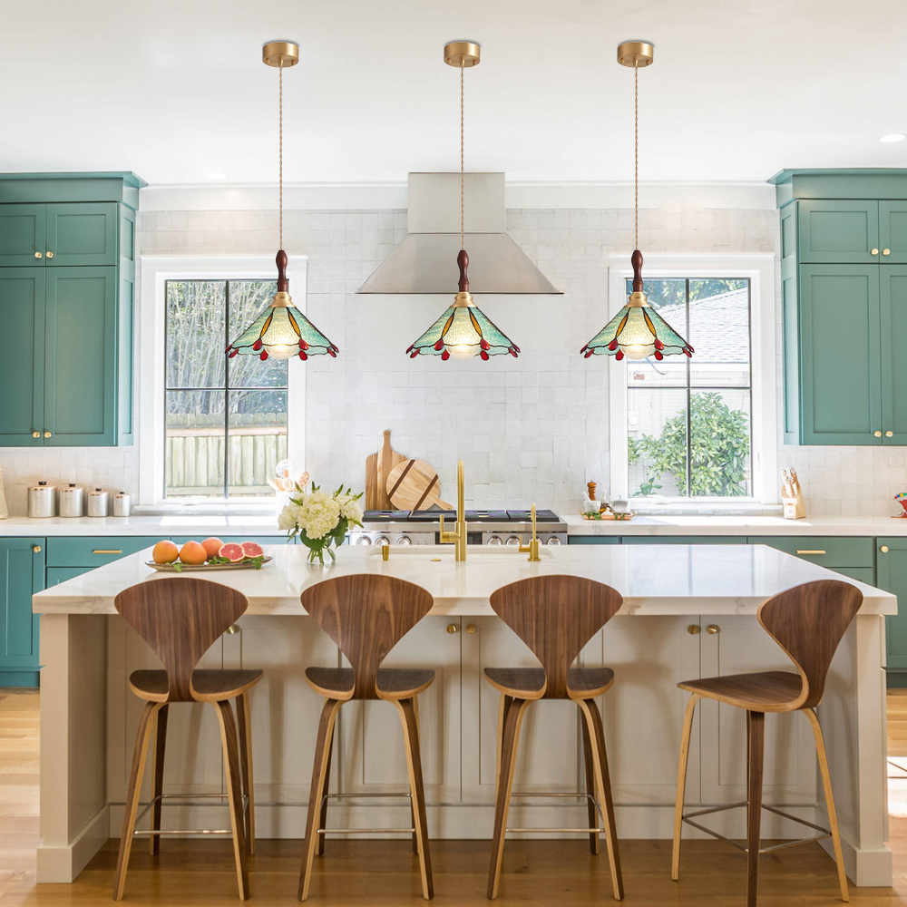 Colorful Glass Mini Pendant Light Retro Vintage Dining Table Lamp