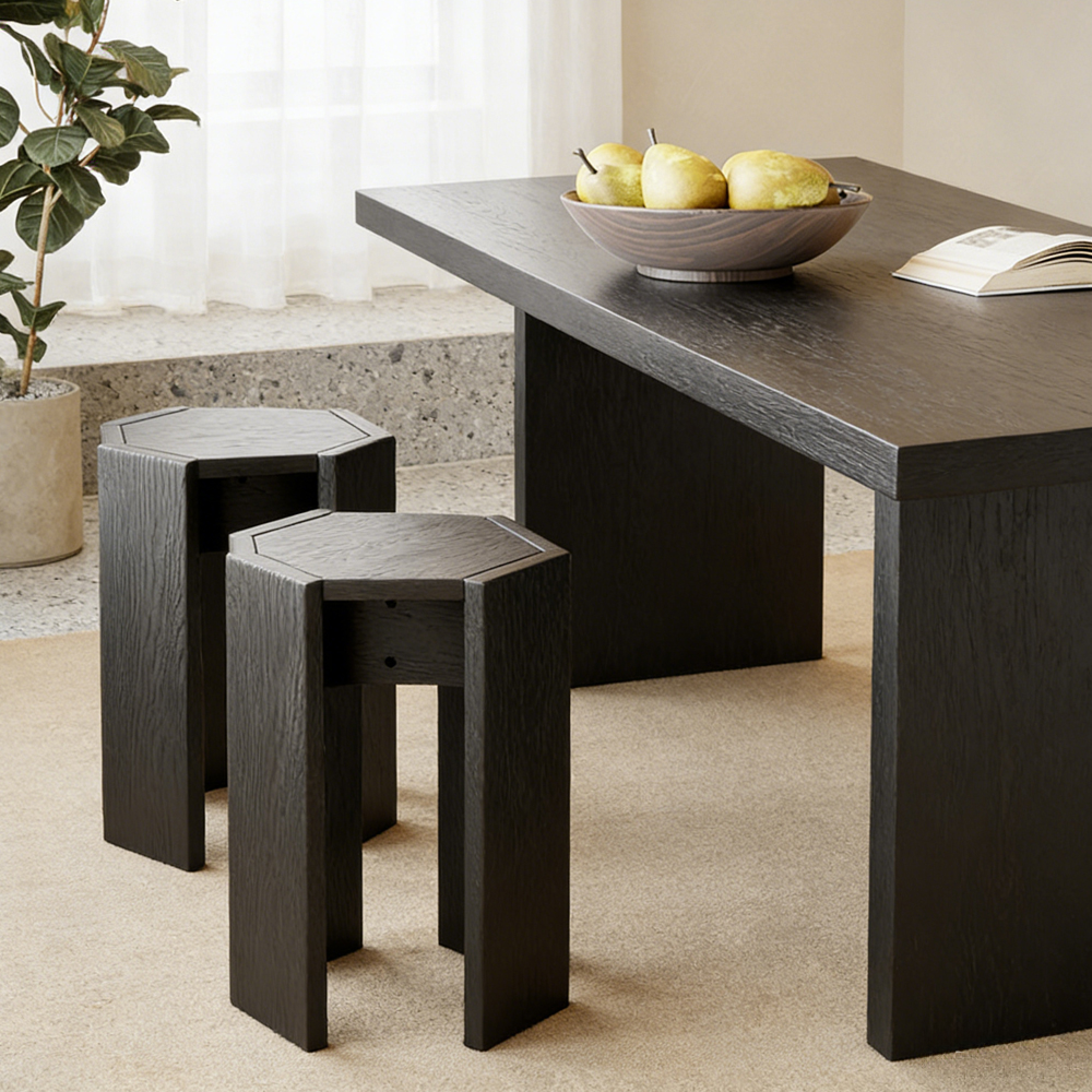 Solid Wood Folding Stool Dining Room Stool