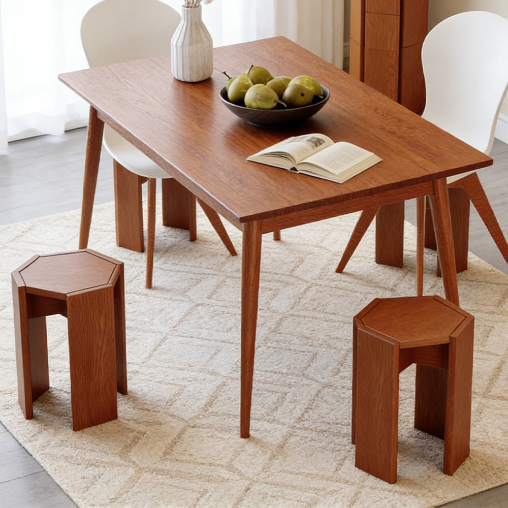 Solid Wood Folding Stool Dining Room Stool