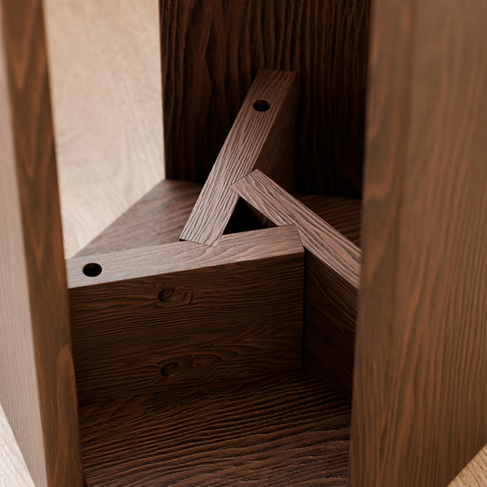 Solid Wood Folding Stool Dining Room Stool