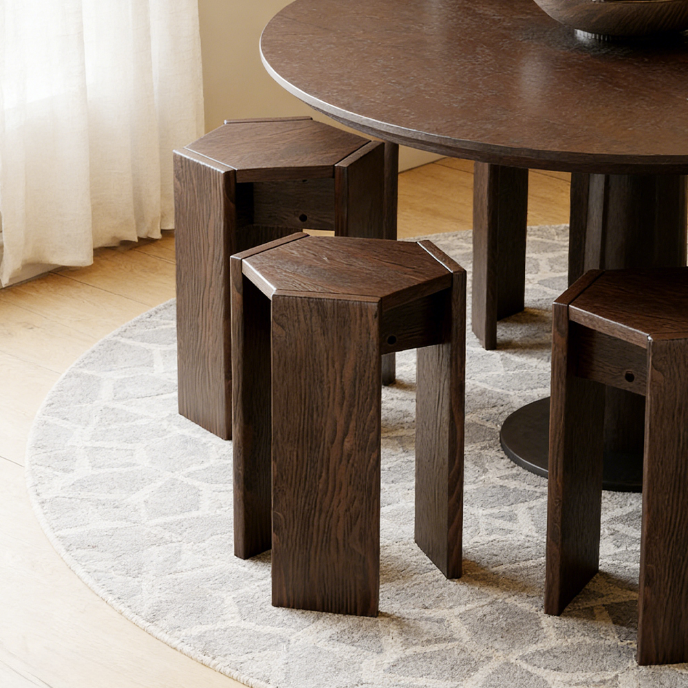 Solid Wood Folding Stool Dining Room Stool