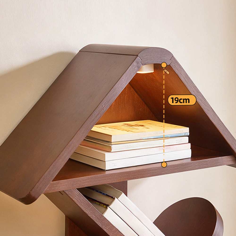 Solid Wood Tree-shaped Bookshelf Floor Shelf for Children's Bedroom