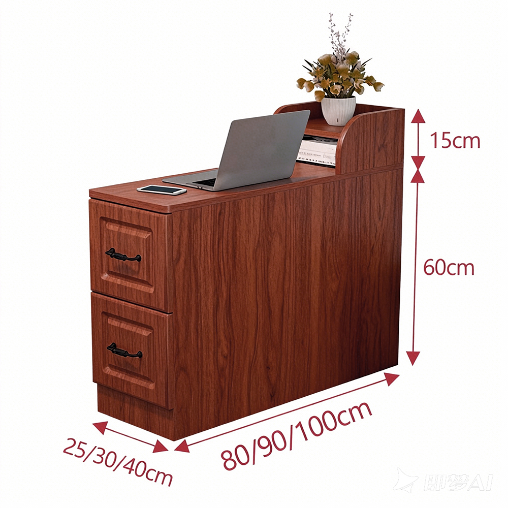 Living Room Sofa Side Storage Cabinet with Drawers End Table