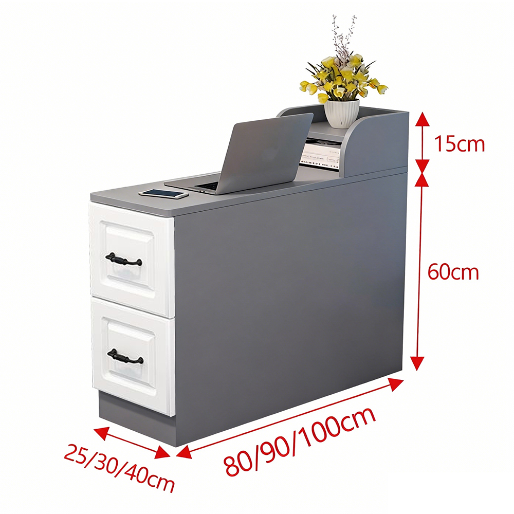 Living Room Sofa Side Storage Cabinet with Drawers End Table