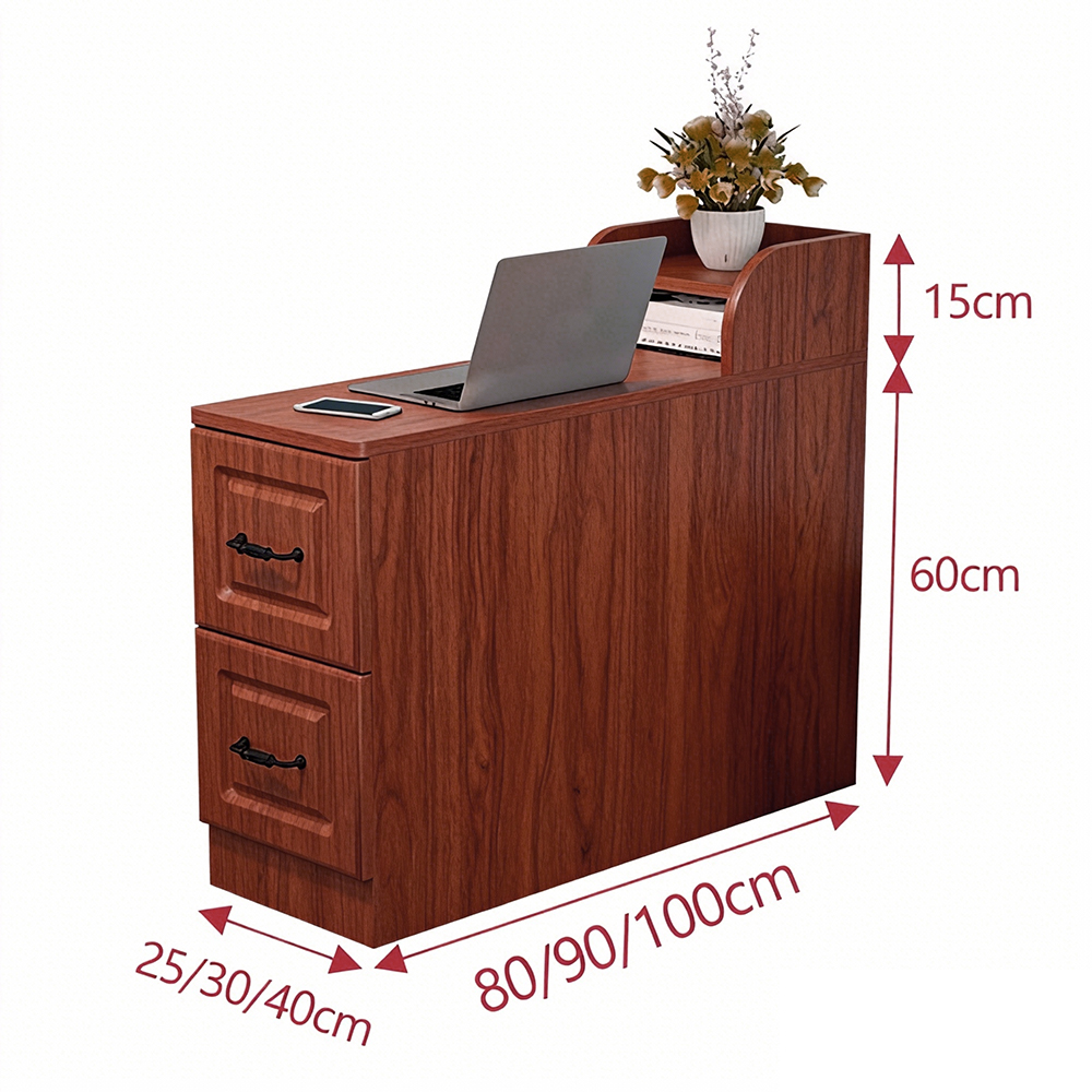 Living Room Sofa Side Storage Cabinet with Drawers End Table