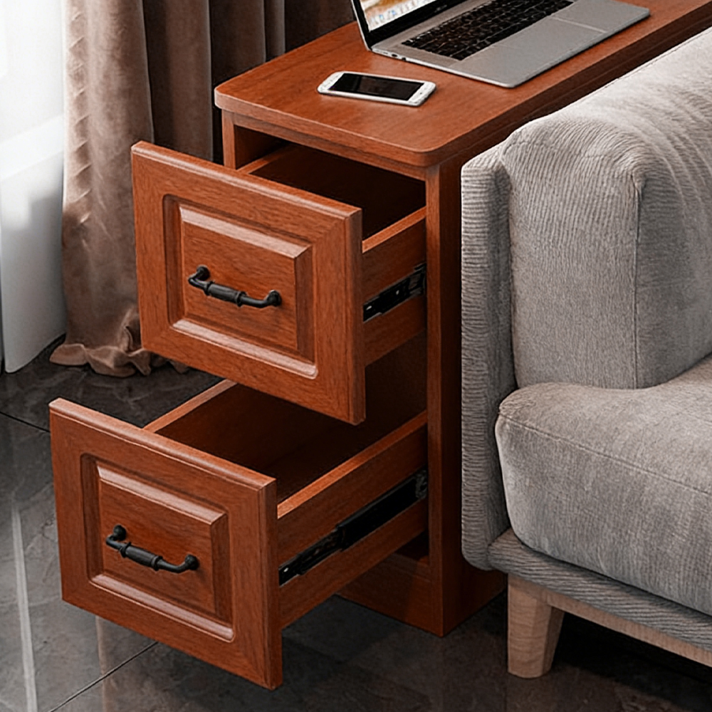 Living Room Sofa Side Storage Cabinet with Drawers End Table