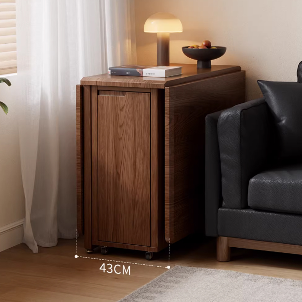 Solid Wood Folding Dining Table Small Apartment Rectangular Dining Table