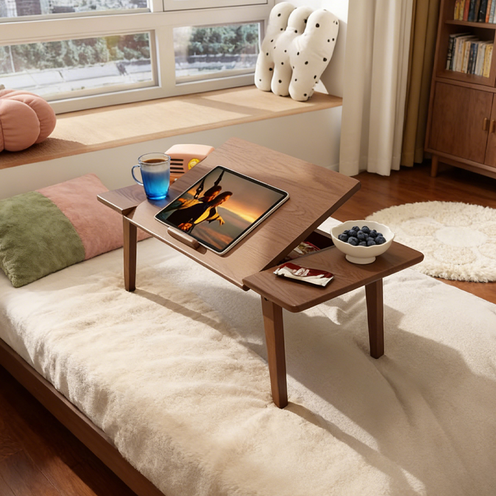 Notebook Bedroom Bed Desk Folding Table Solid Wood Table