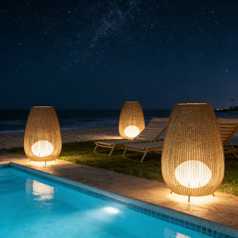 Outdoor Waterproof Garden Floor Lamp Lawn Landscape Lamp Solar Lamp