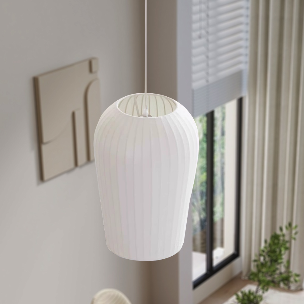 Wabi-sabi Silk Chandelier Modern Simple Living Room Pendant Light