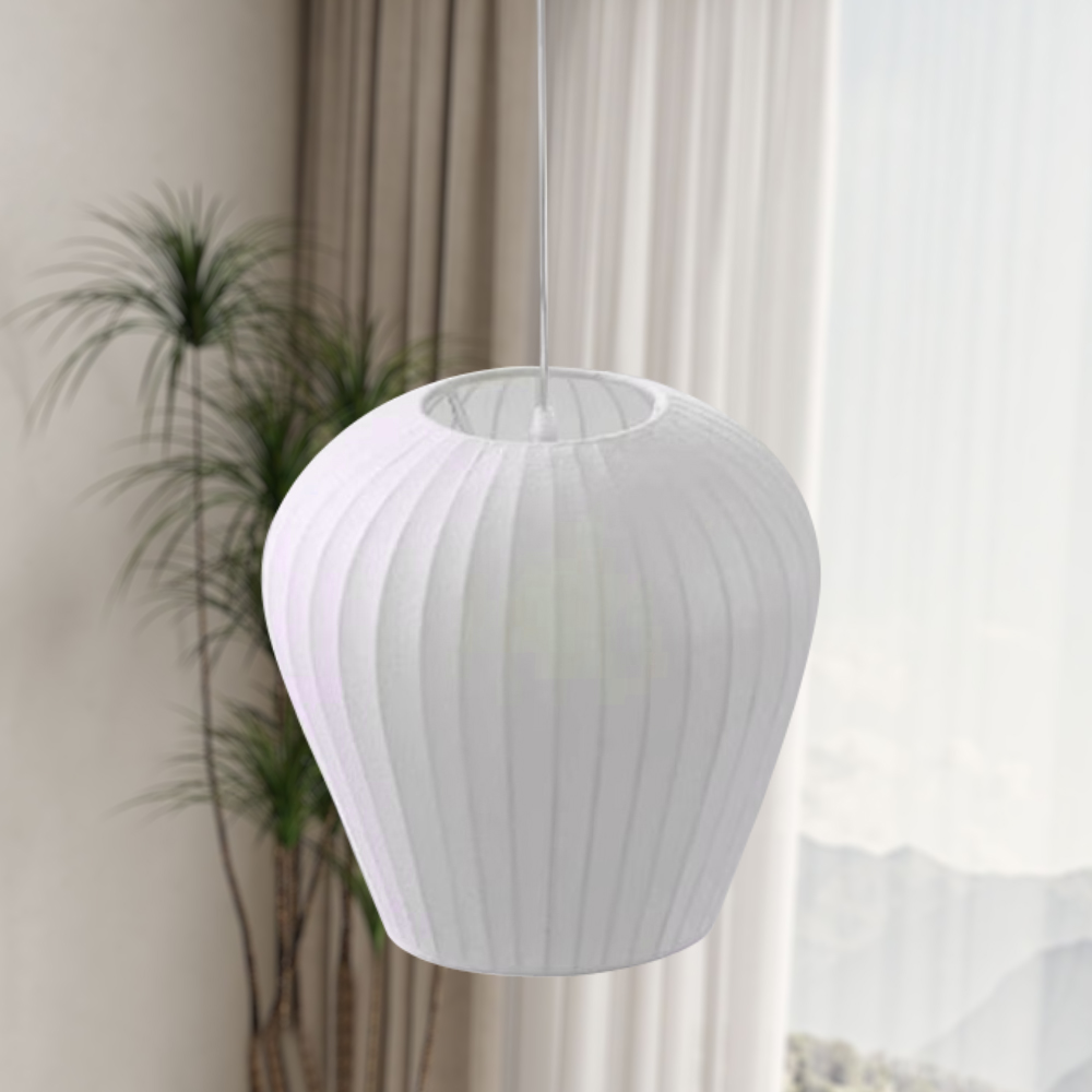 Wabi-sabi Silk Chandelier Modern Simple Living Room Pendant Light