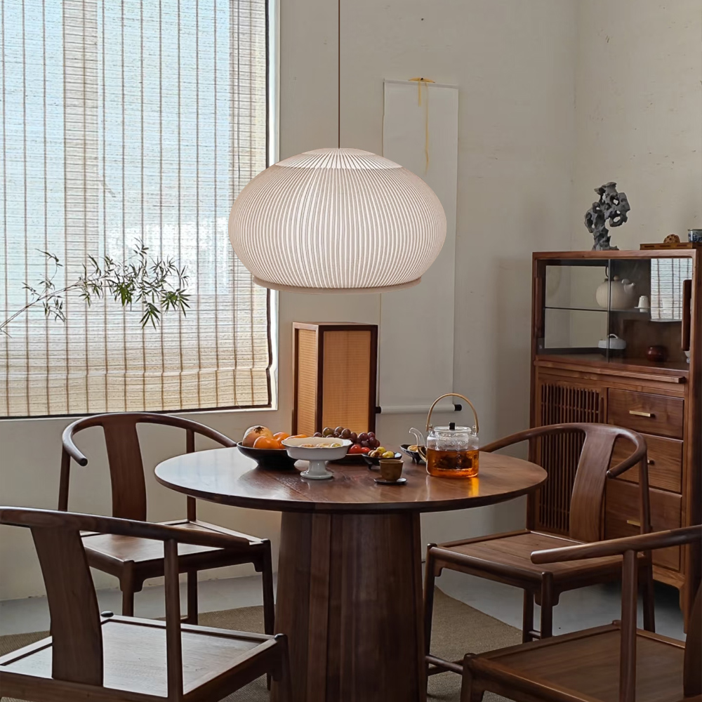 Modern Simple Fabric Woven Pendant Light Dining Room Lampshade