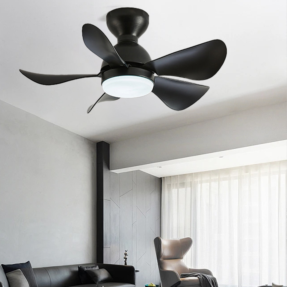 28'' Ceiling Fan Light Bedroom Fan Chandelier Integrated Light