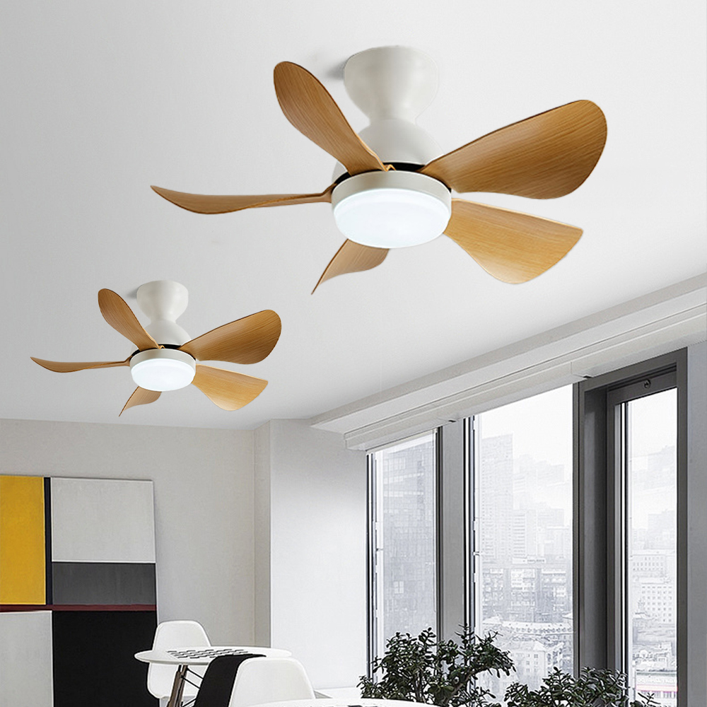 28'' Ceiling Fan Light Bedroom Fan Chandelier Integrated Light