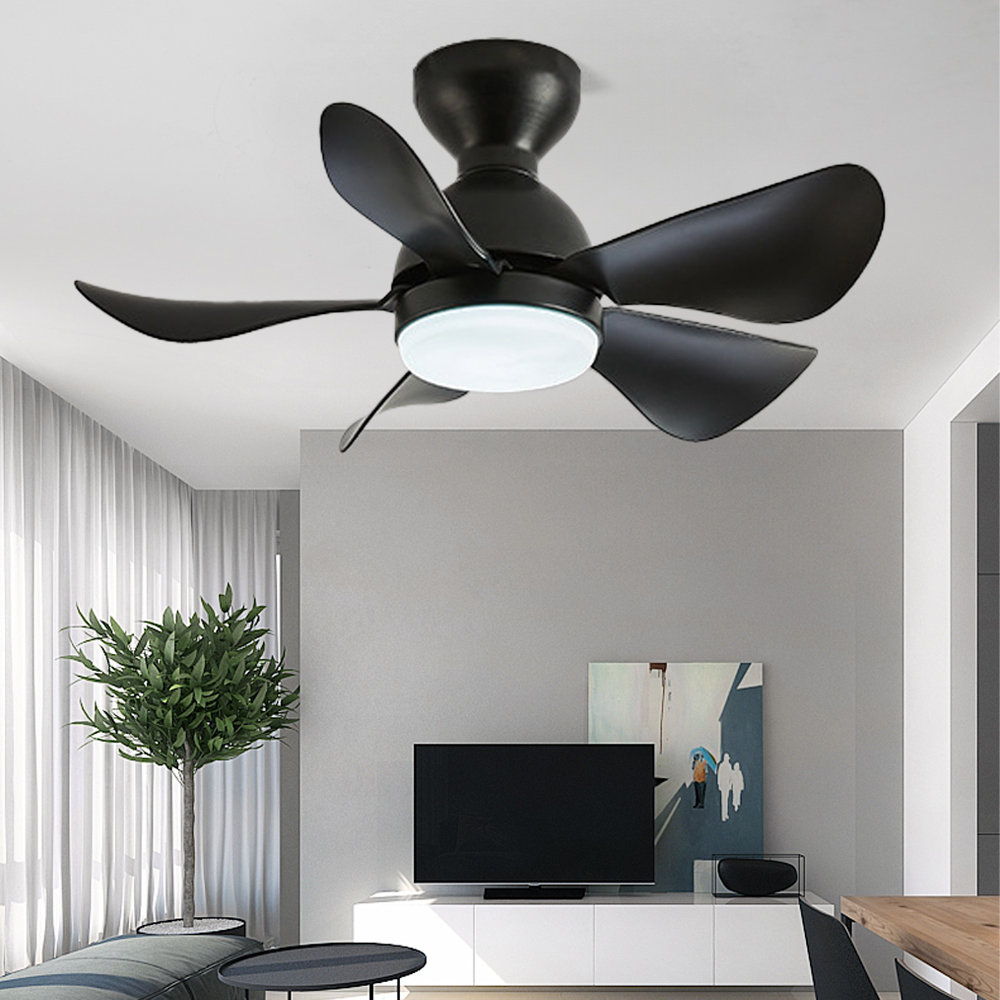 28'' Ceiling Fan Light Bedroom Fan Chandelier Integrated Light