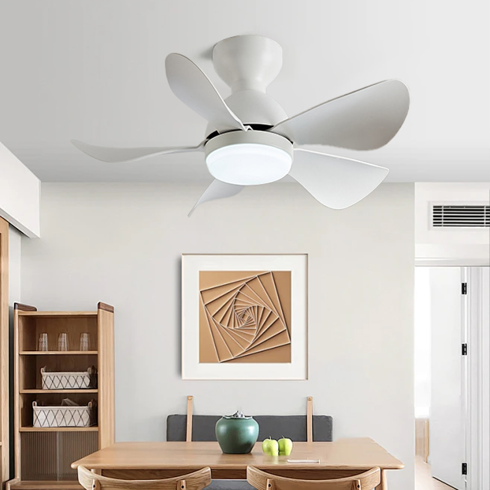 28'' Ceiling Fan Light Bedroom Fan Chandelier Integrated Light