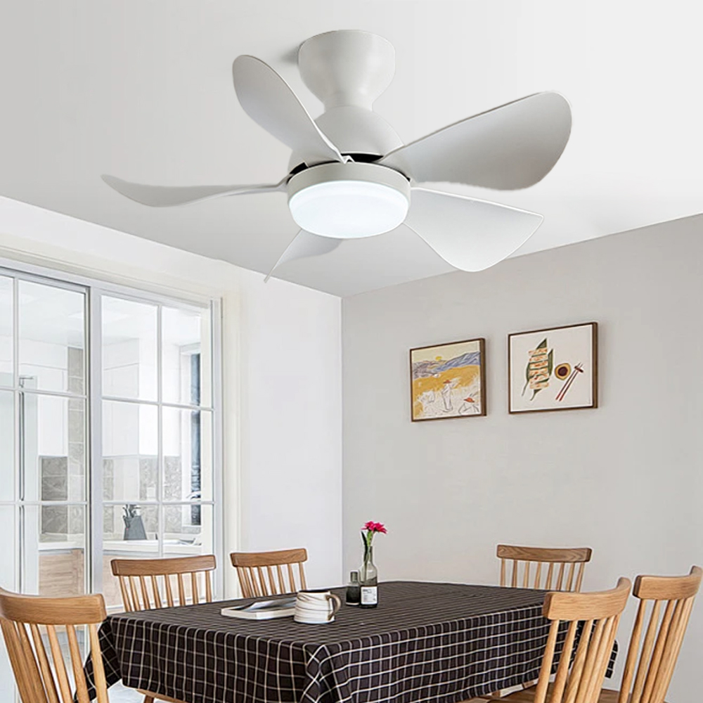 28'' Ceiling Fan Light Bedroom Fan Chandelier Integrated Light