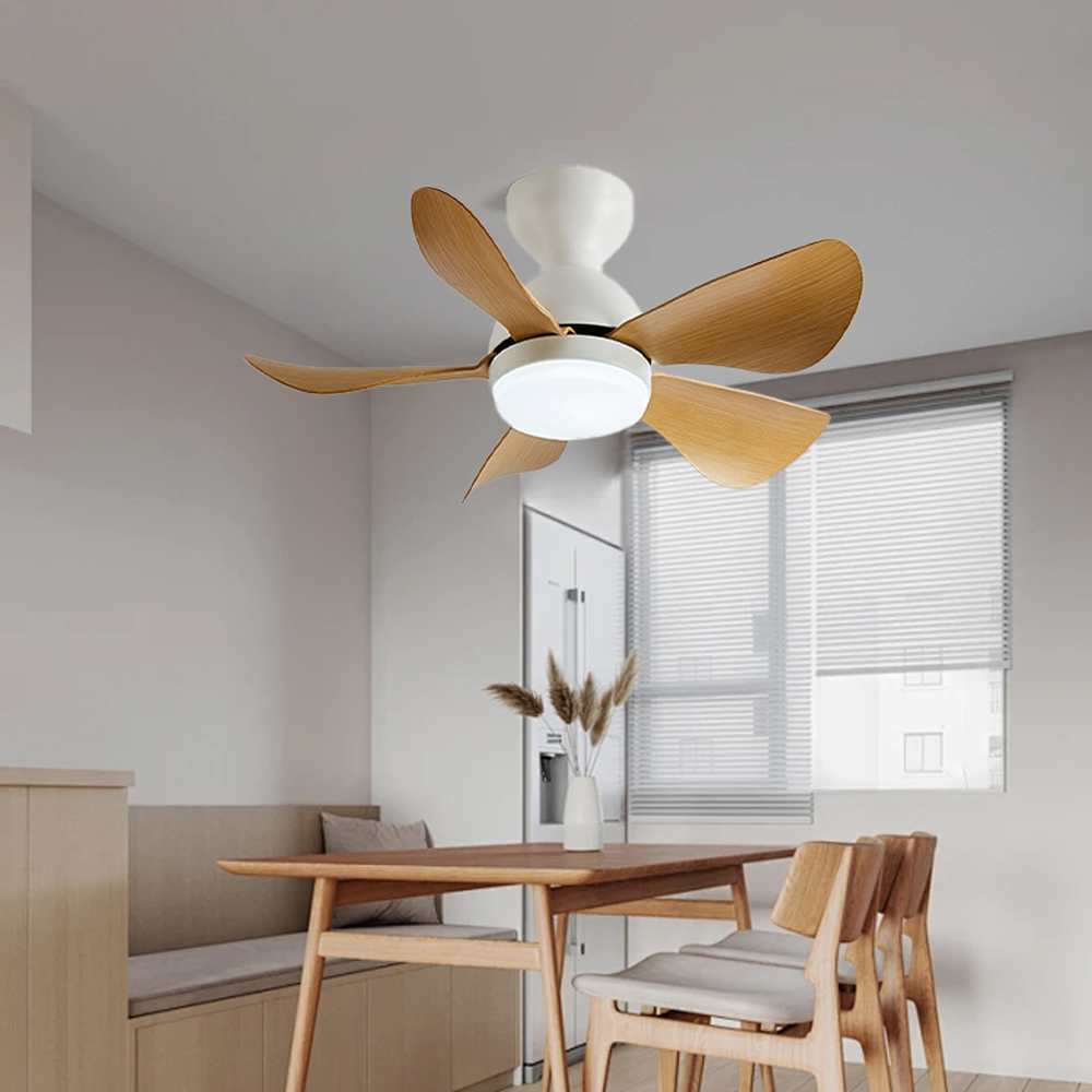 28'' Ceiling Fan Light Bedroom Fan Chandelier Integrated Light