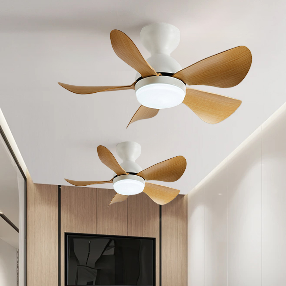 28'' Ceiling Fan Light Bedroom Fan Chandelier Integrated Light