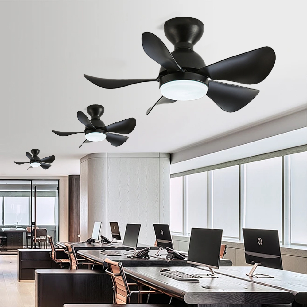 28'' Ceiling Fan Light Bedroom Fan Chandelier Integrated Light