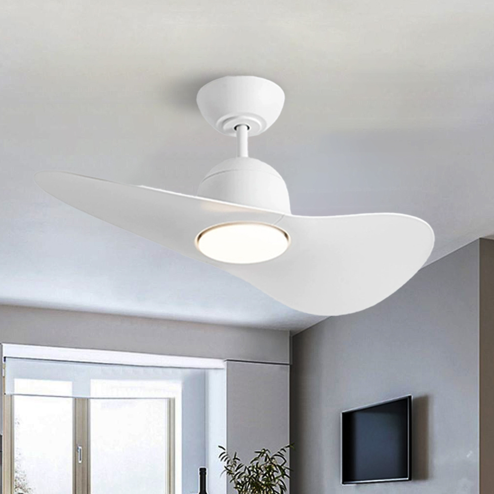 Nordic Minimalist Creative Hat Ceiling Fan Light Dining Room Electric Fan Light