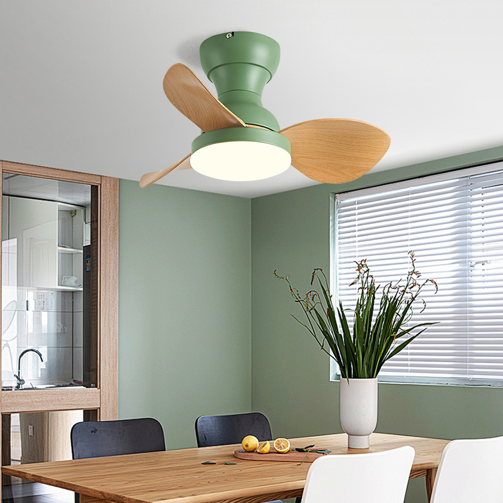 22'' Small Fan Bedroom Study Silent Ceiling Fan Light