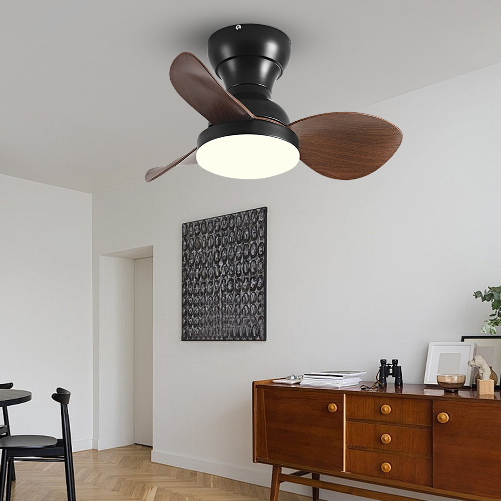 22'' Small Fan Bedroom Study Silent Ceiling Fan Light