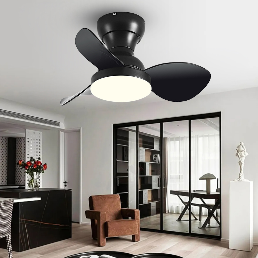 22'' Small Fan Bedroom Study Silent Ceiling Fan Light