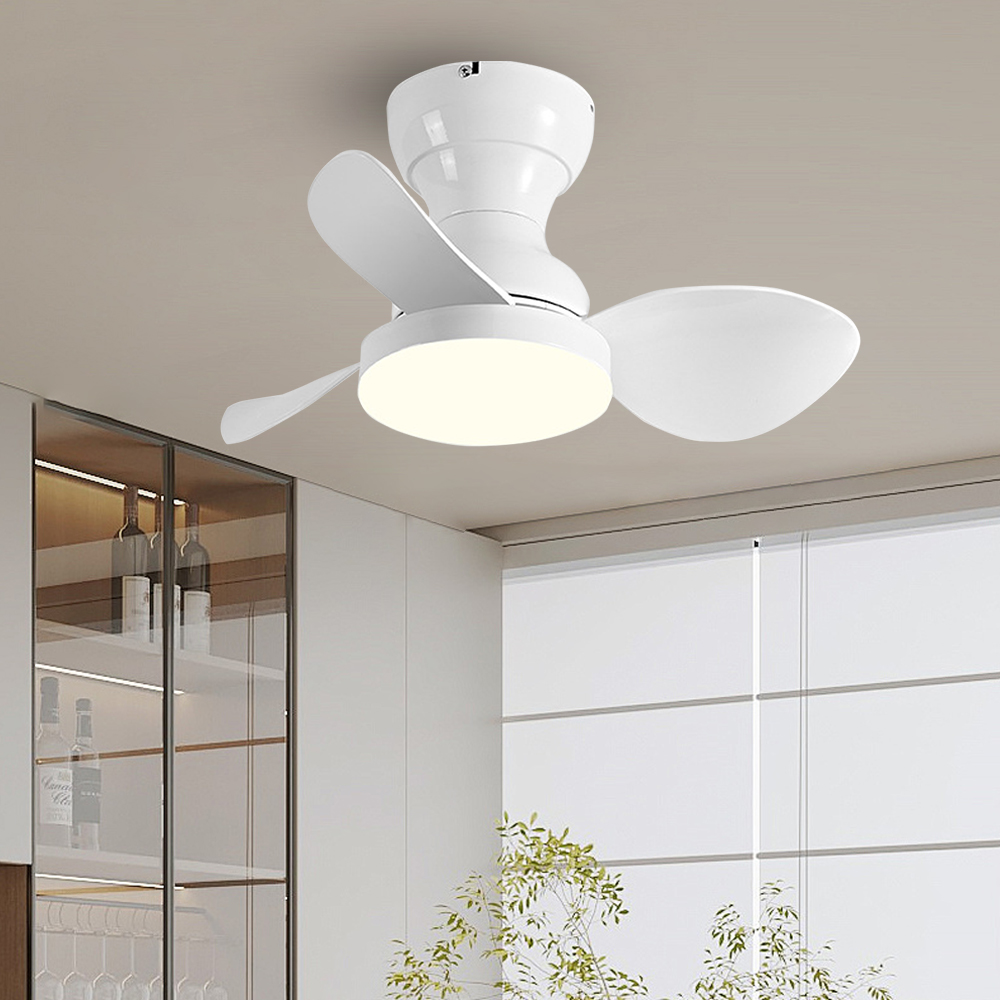 22'' Small Fan Bedroom Study Silent Ceiling Fan Light