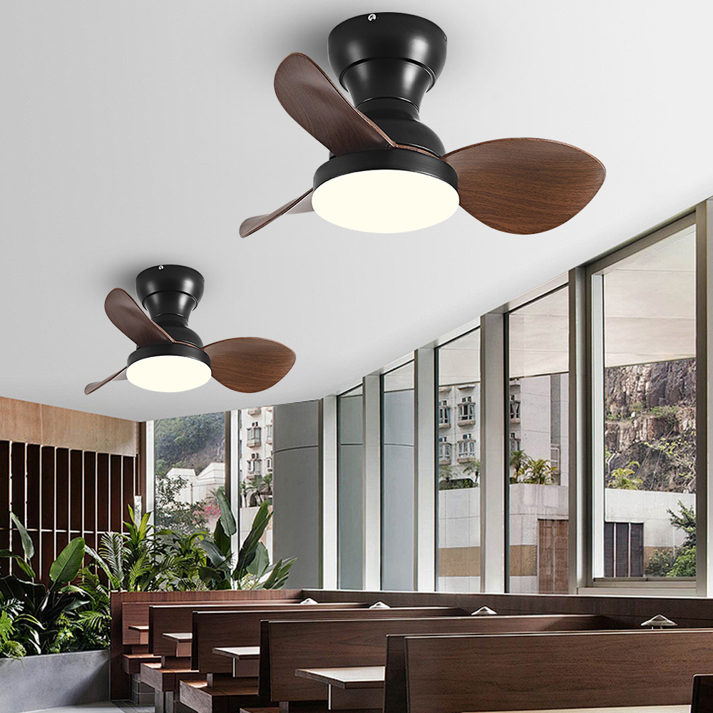 22'' Small Fan Bedroom Study Silent Ceiling Fan Light