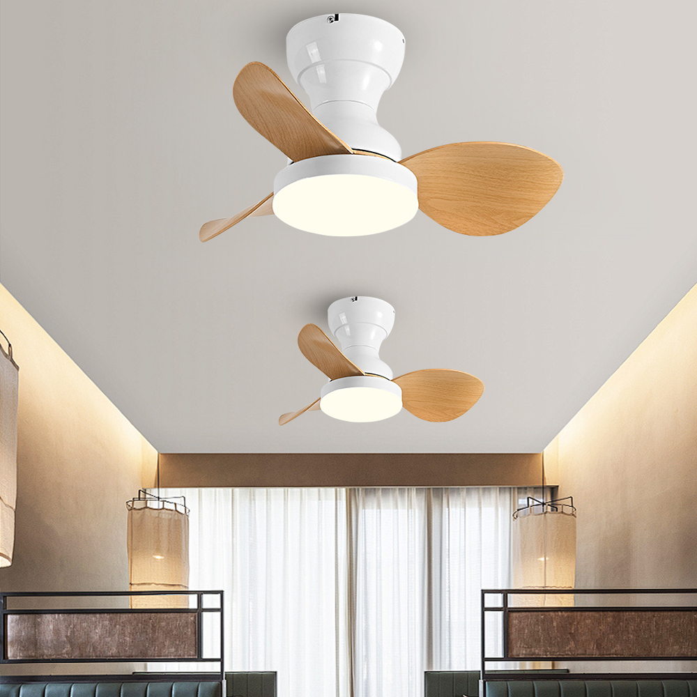 22'' Small Fan Bedroom Study Silent Ceiling Fan Light