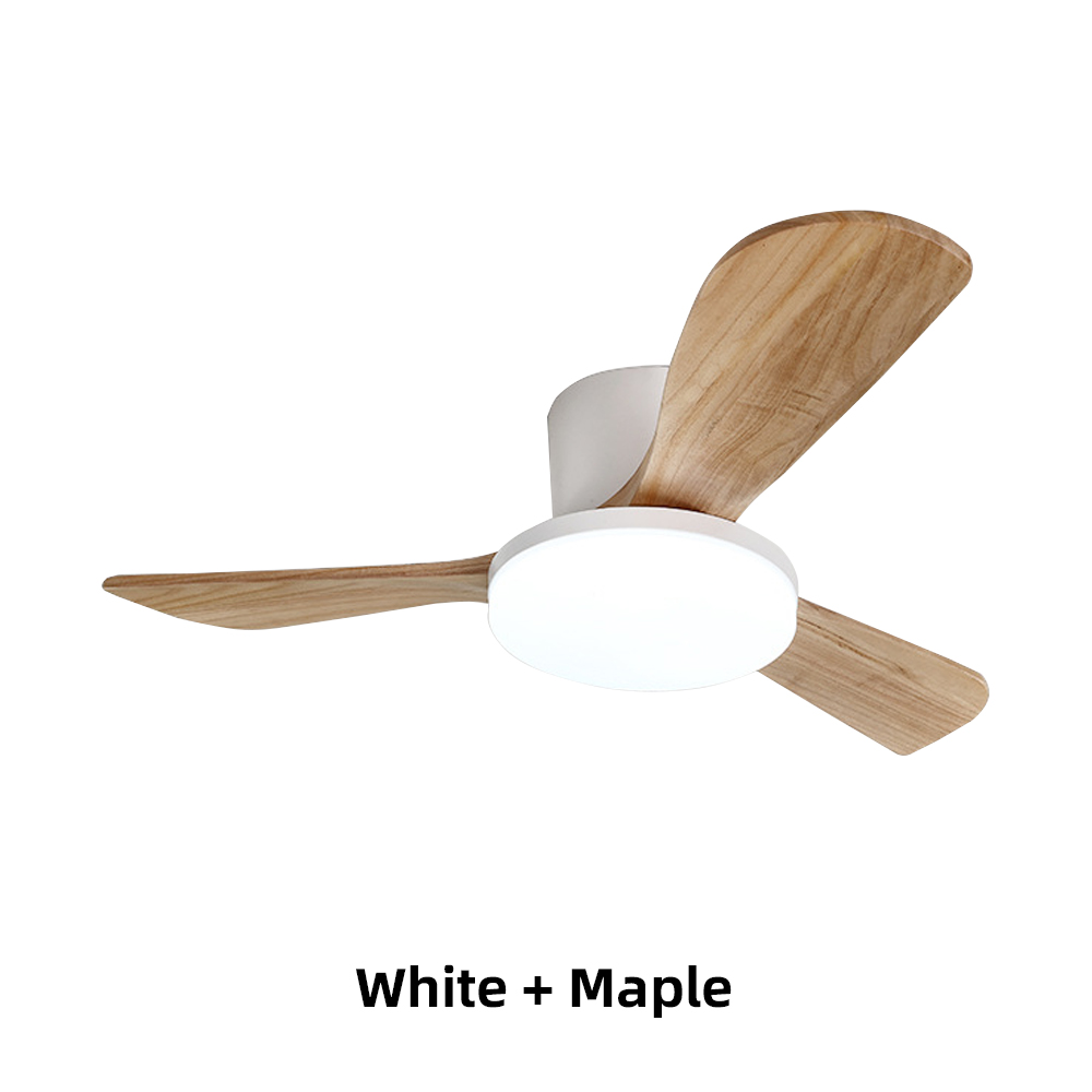 Nordic Solid Wood Large Lamp Panel Ceiling Fan Light