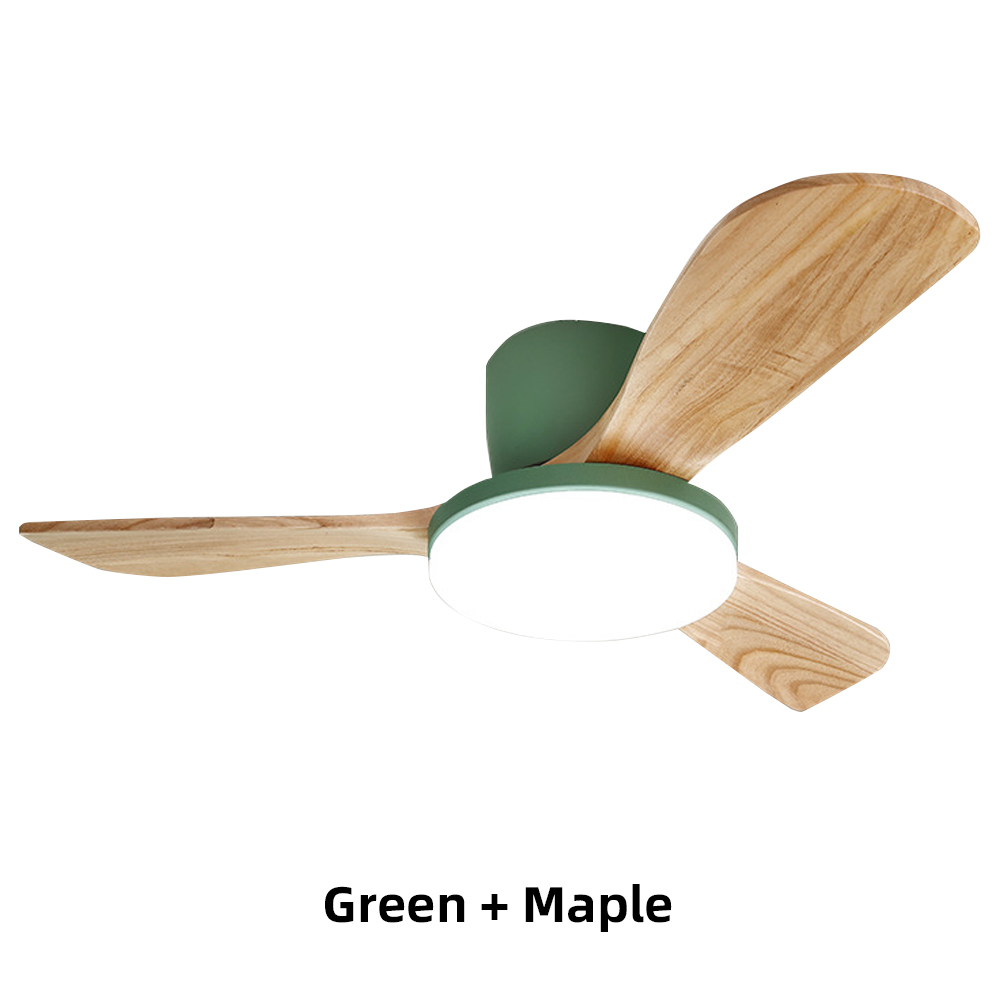 Nordic Solid Wood Large Lamp Panel Ceiling Fan Light